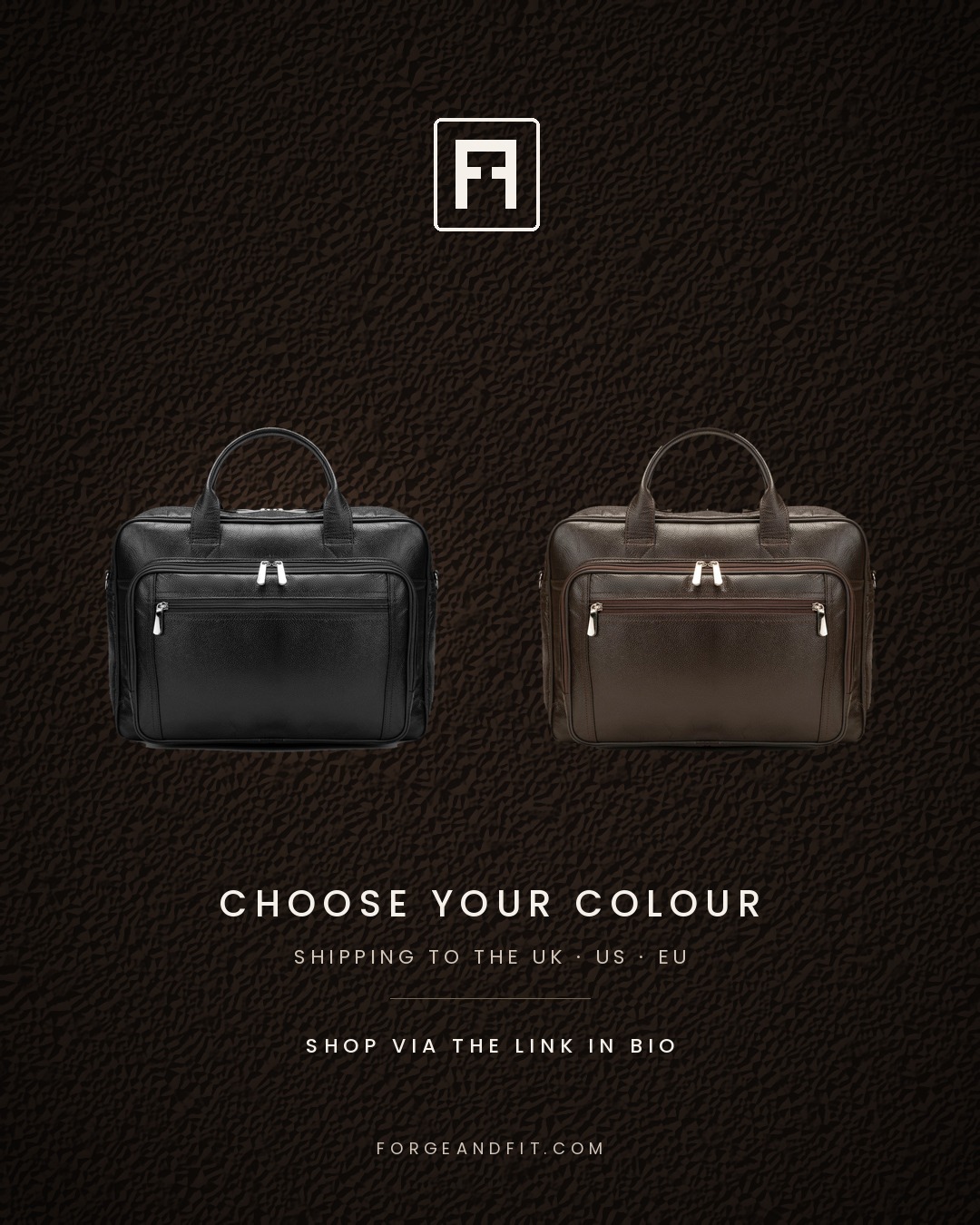 Unisex Leather Work Briefcase, Twin-Zip Main Compartment - Image 5
